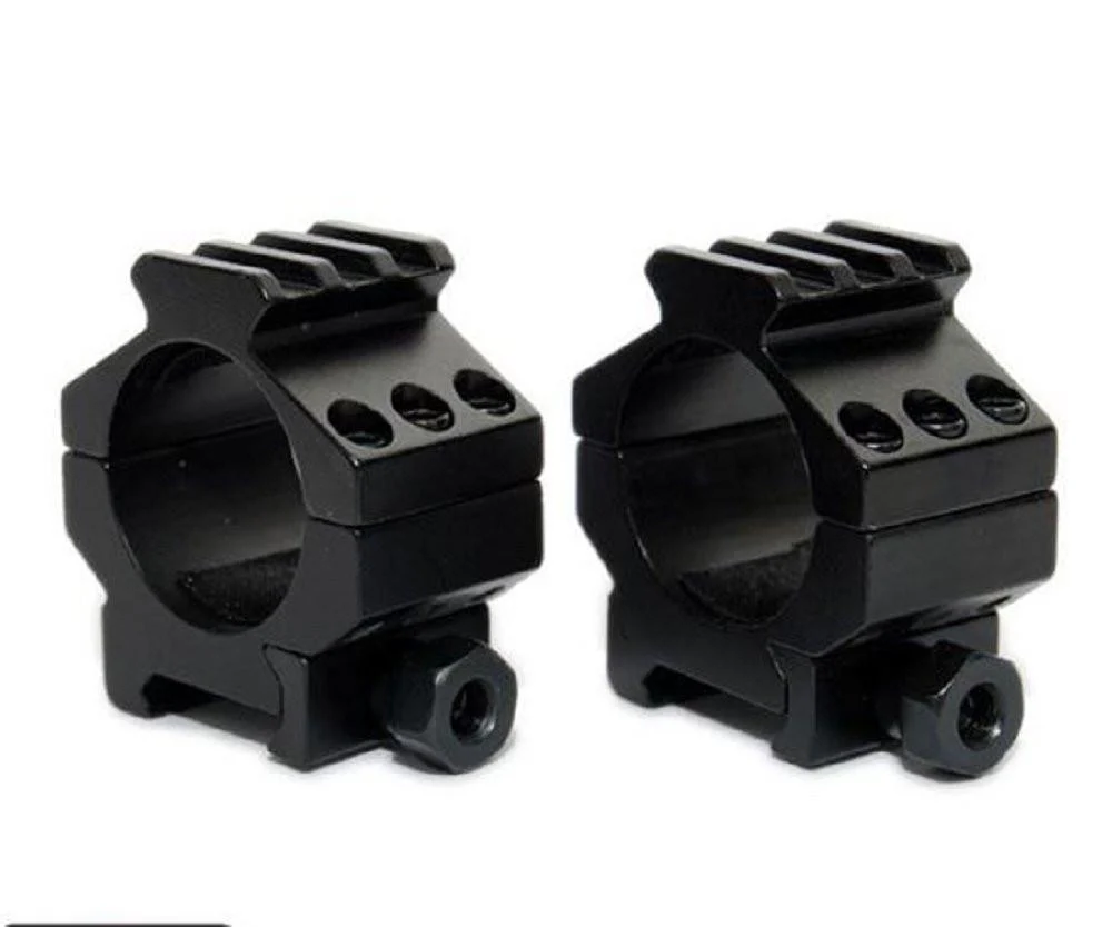 30mm Rings Black Rifle Tactical Low Profile Scope Rings with Picatinny rail tops