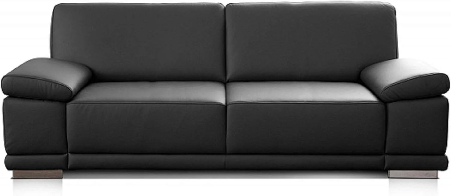CAVADORE 3,5-Sitzer Sofa Corianne in Kunstleder / Große Ledercouch in hochwertigem Kunstleder und modernem Design / Mit verstellbaren Armlehnen / 248