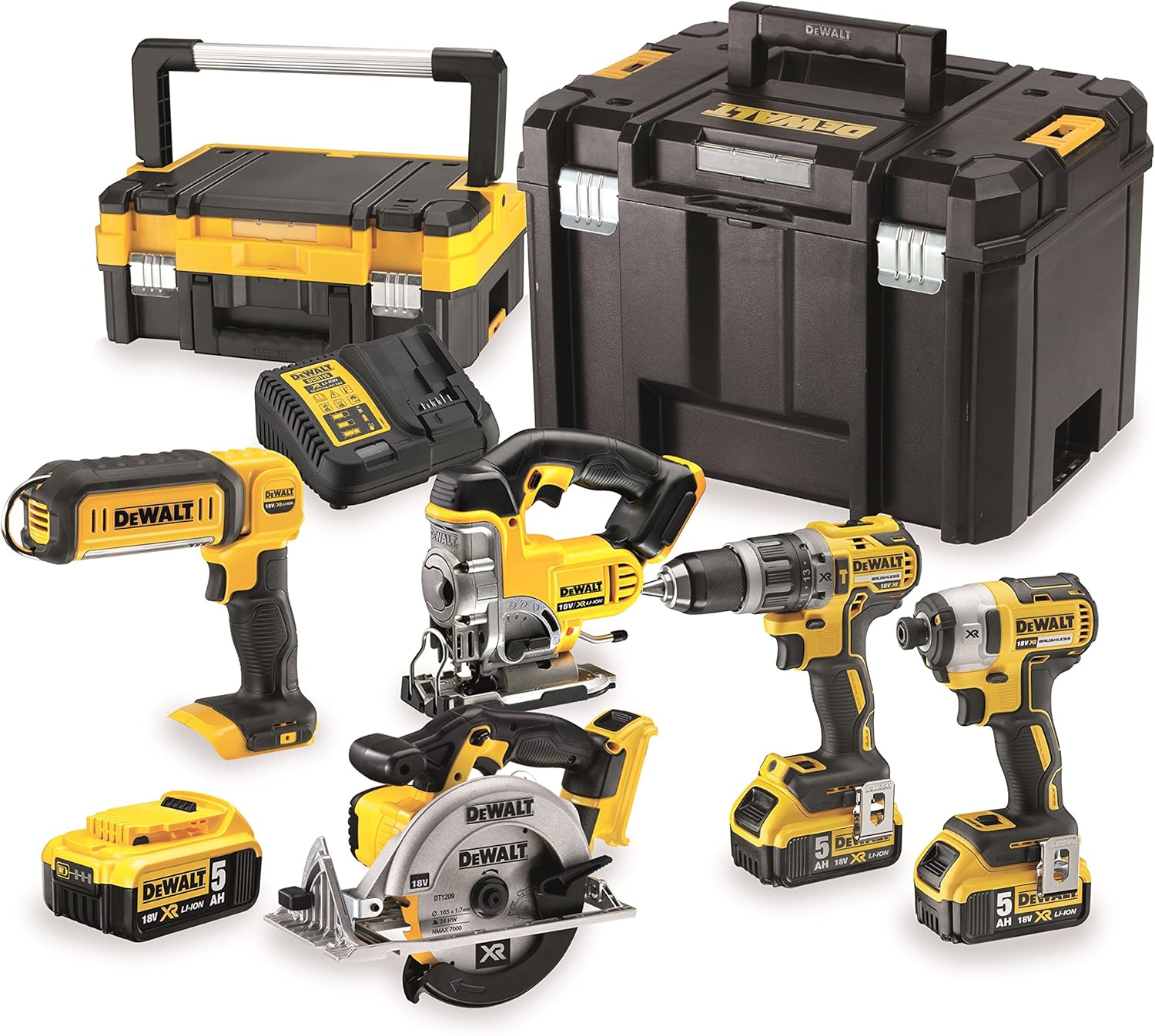 DCK551P3T-QW - Kit di attrezzi 18 V, colore: Giallo/Nero