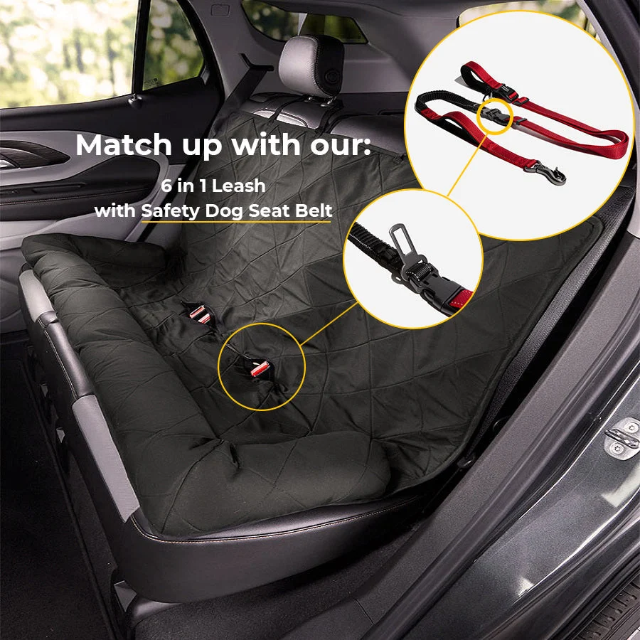 Dog Car Bed & Seat Cover | 2-in-1 | Anti-Slip | Waterproof | Machine Washable | 92x127cm
