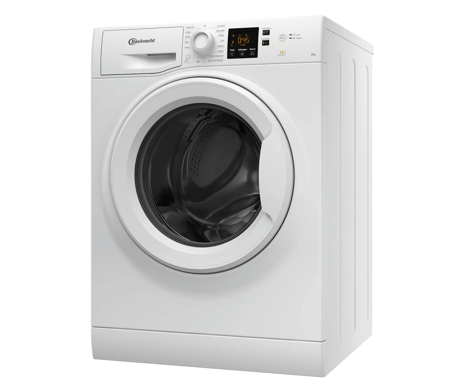 2025 Bauknecht BPW 814 A Lavatrice a carica frontale / 8 kg / rimozione potente delle macchie / Clean Plus / Programma rapido 45' / Anti-Allergia Plus / Automatica del carico / Opzione Extra Touch, Bianco