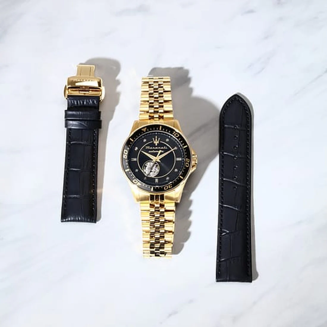 Orologio Maserati Sfida Skeleton Special Pack dorato R8823140012