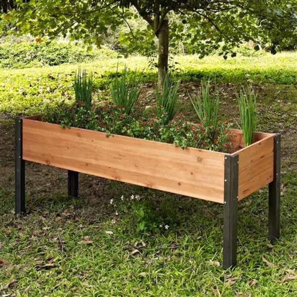 Jardinera Elevada para Exteriores – Huerto Urbano de Madera 70 x 24 x 29 pulgadas de Alto