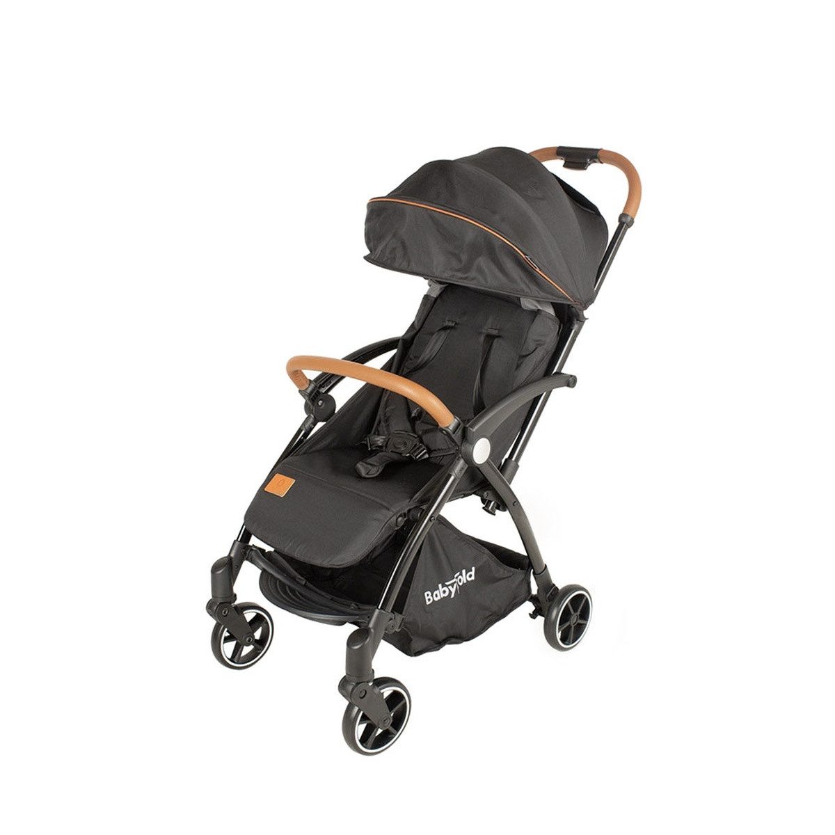 Kinder-Buggy Skagen Schwarz Kinderwagen, leicht, verstellbar, Frontbügel