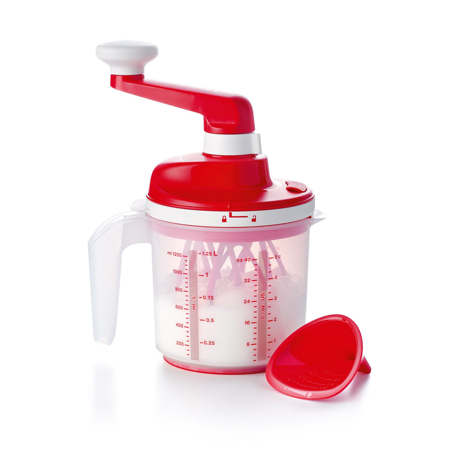 Handmixer Tupperware Chef Easy Mixx rot-weiß Sahne Eiweiß Schlagen