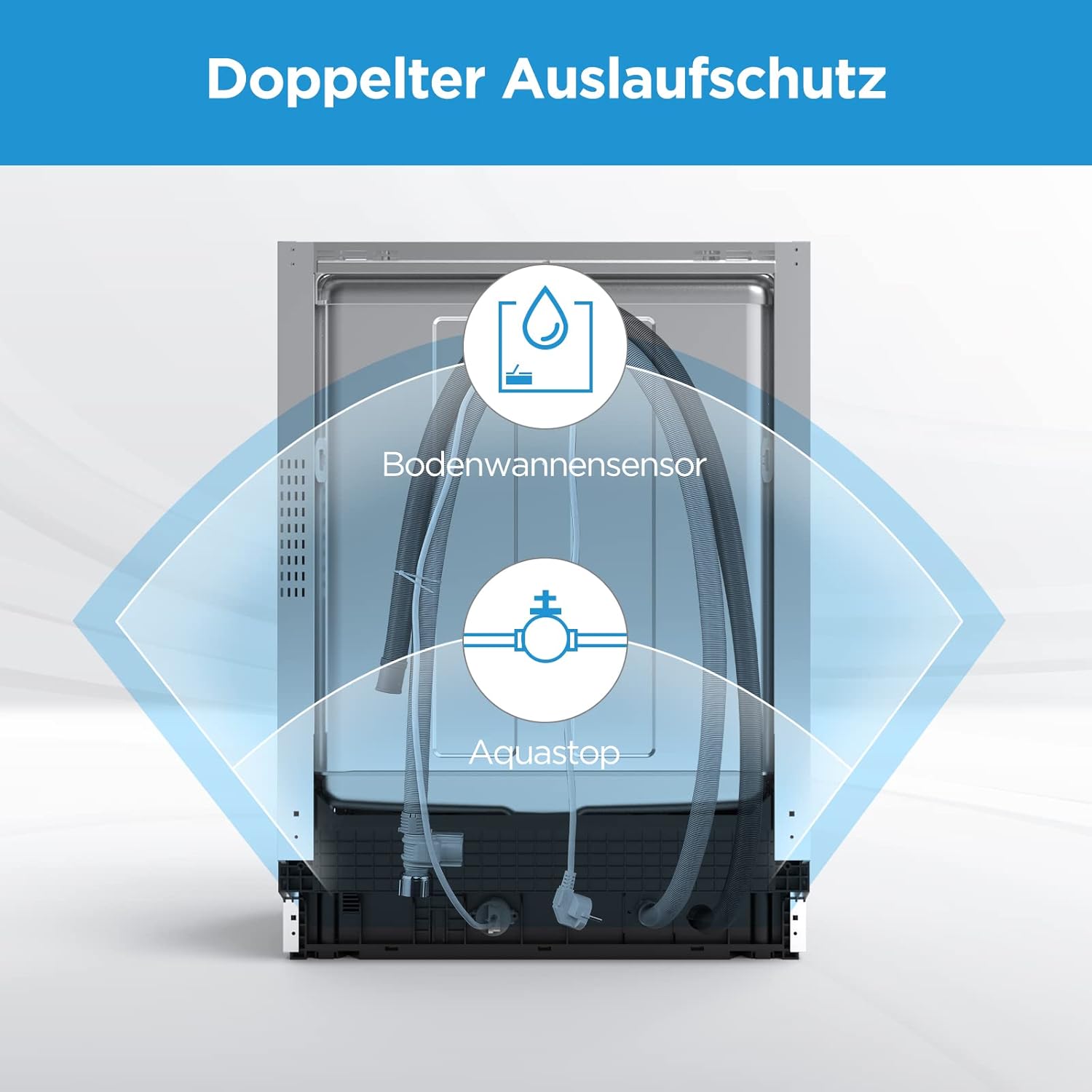 Midea Geschirrspüler Unterbau MDWEU1435XSS-W, 14 Maßgedecke, Spülmaschine 60 cm Teilintegrierbar mit WIFI, Extra Trocknung, 7 Programme, 47dB, 0-24h Startzeitverzögerung, Inox