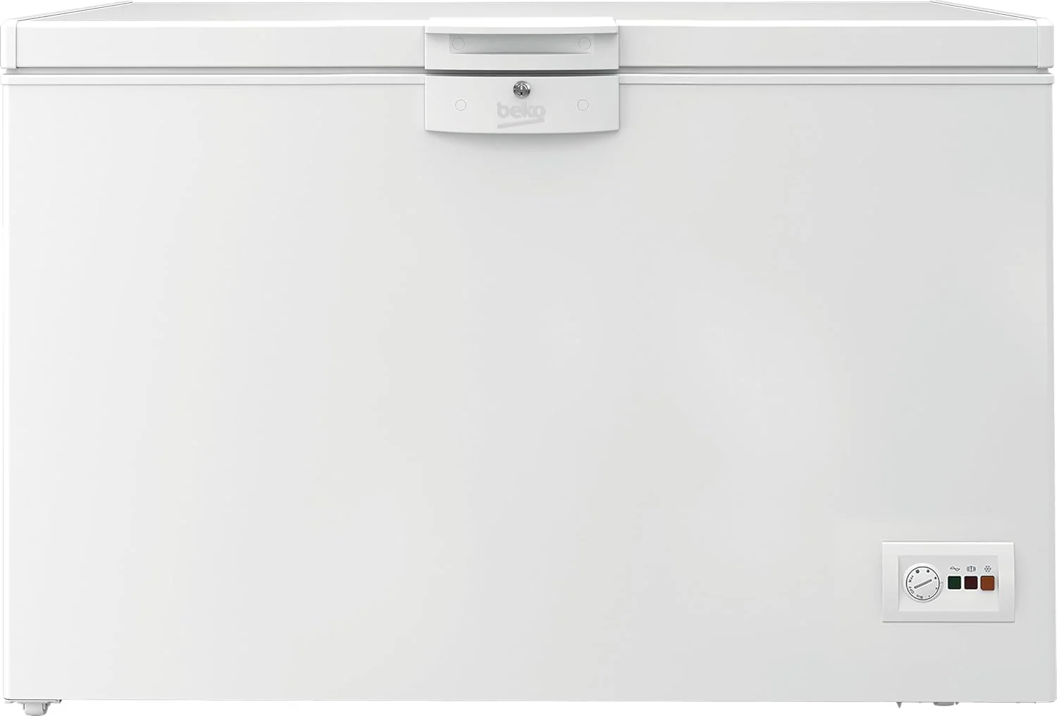 Beko Gefriertruhe, 284 l, 36 db, Weiß, HSM27050, Kühltruhe, Nutzvolumen, 2 Gefriergutkörbe, Temperaturalarm, abschließbar