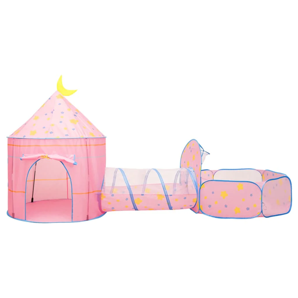Tenda da gioco per bambini con 250 palline rosa 301x120x128 cm