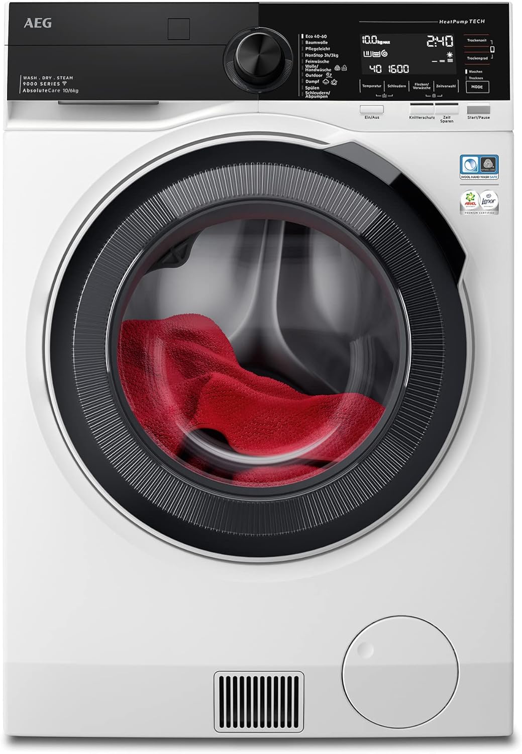 AEG L7WBA60680 Waschtrockner / DualSense - schonende Pflege / 8 kg Waschen / 5 kg Trocknen / D / energiesparend / Mengenautomatik / Nachlegefunktion / ProSteam - Auffrischfunktion / 1600 U/min