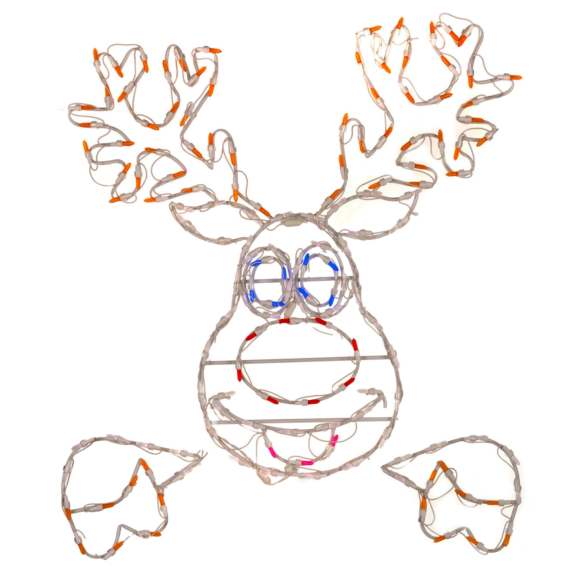 Holidynamics 30′′ LED Reindeer Christmas Display – Peek-a-Boo Dancer, Outdoor Metal Frame, Weather Resistant