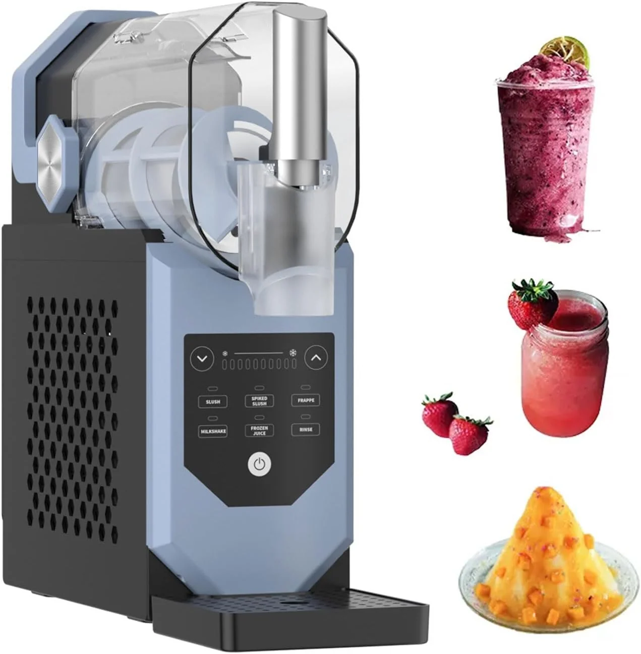 BDJSN Eismaschine, 2 L, Schwarz, Professionelle Slush-, Kein EIS Nötig, 5 Voreingestellte Programme, Soft, Selbstreinigung