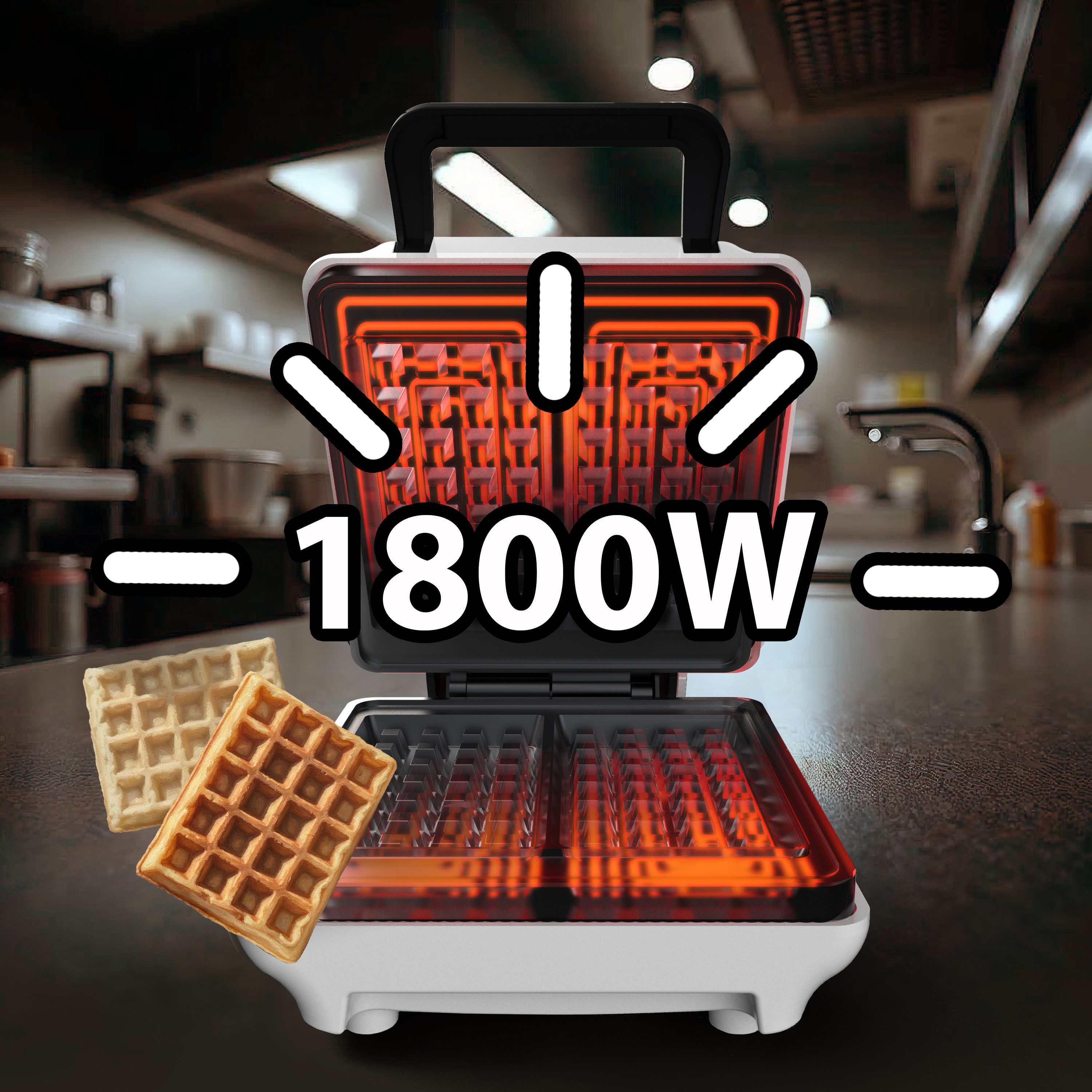 2-in-1-Kombi-Waffeleisen Adler-Mesko Waffeleisen 1800W MS 3091