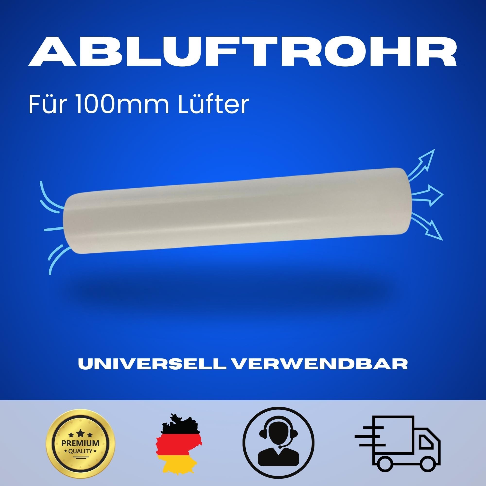 Wandventilator Lüftungsanlage Set Wandlüfter Rohr Haube mit Kabel Schalter Lüfter