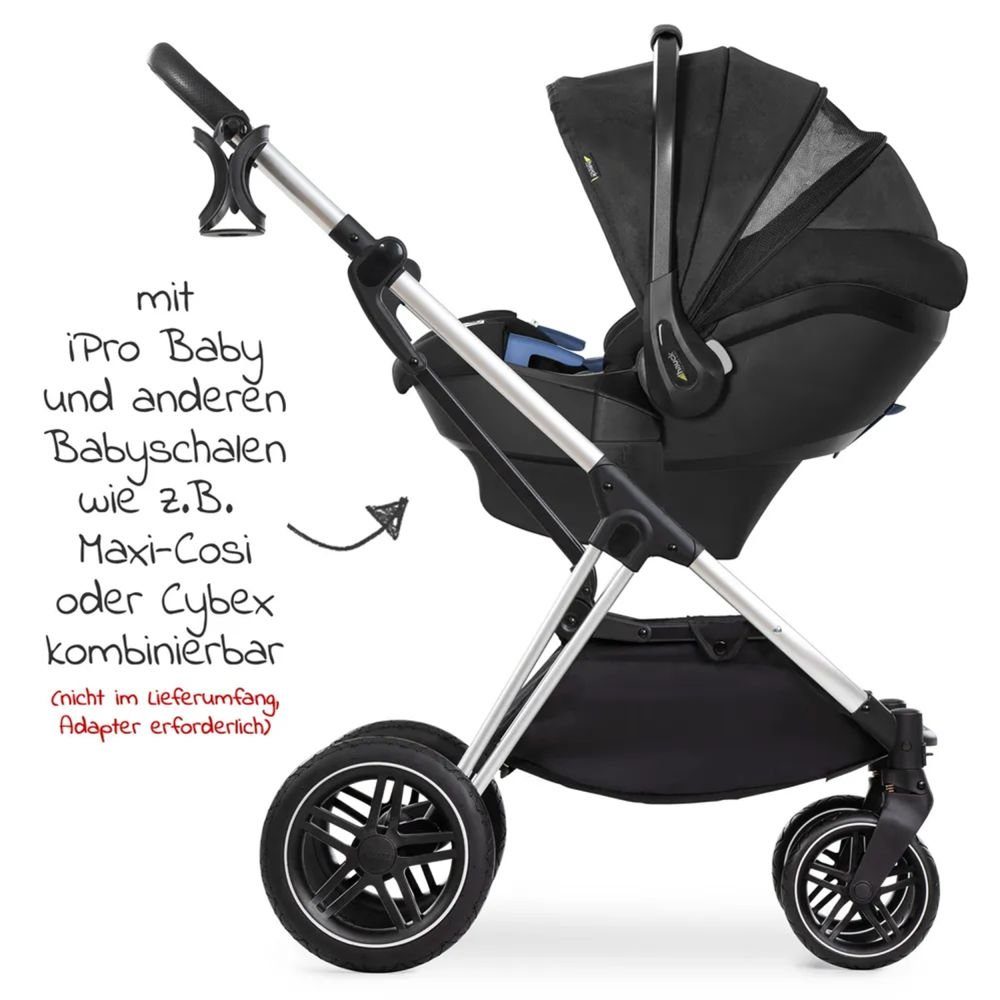Kombi-Kinderwagen Vision X Duoset Silver - Melange Rose
