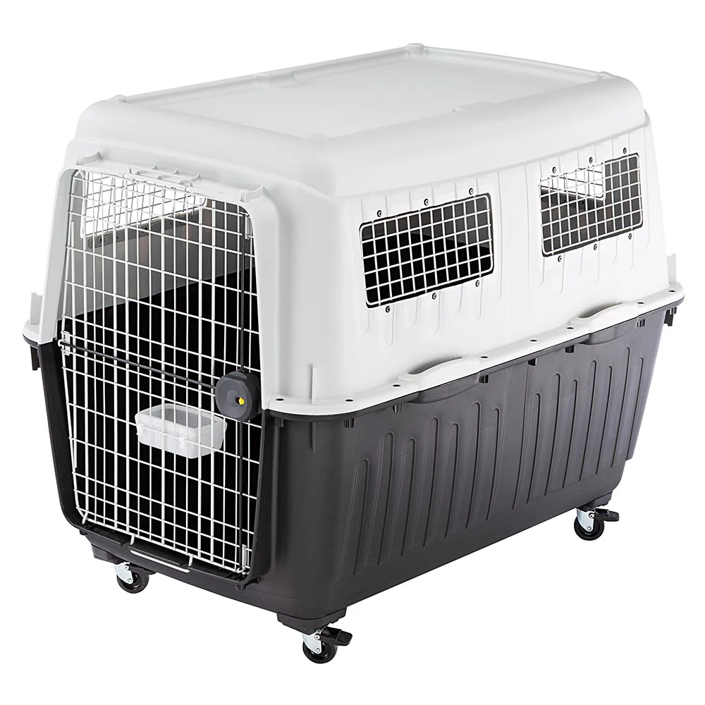 Atlas 80 – Trasportino Rigido per Cani di Taglia Grande, con Porta in Metallo, Blocco di Sicurezza, Ventilazione Laterale e Tappetino Igienico