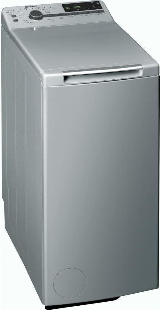 Bauknecht WMT Silver 6513 D4 Toplader-Waschmaschine/ 6,5 kg/ 1300 UpM/Vollwasserschutz/Autom.-Trommelpositionierung/SoftOpening/ 15° Green&Clean/Kurz 30/ Aqua Saver/Extra Spülen/Startzeitvorwahl