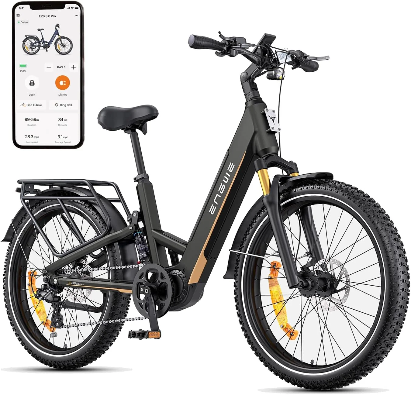 ENGWE E26 3.0 Pro 26 Zoll E Bike für Erwachsene