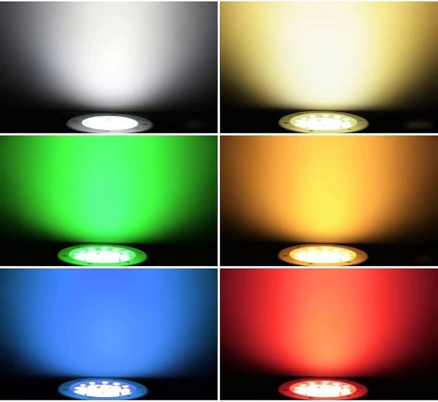 LED-Poolleuchte, Einbaustrahler, für unter der Erde, wasserdichte Landschaftsbeleuchtung für Garten, Brunnen, Teich, Hof, weißes Licht (36 W (12 V))