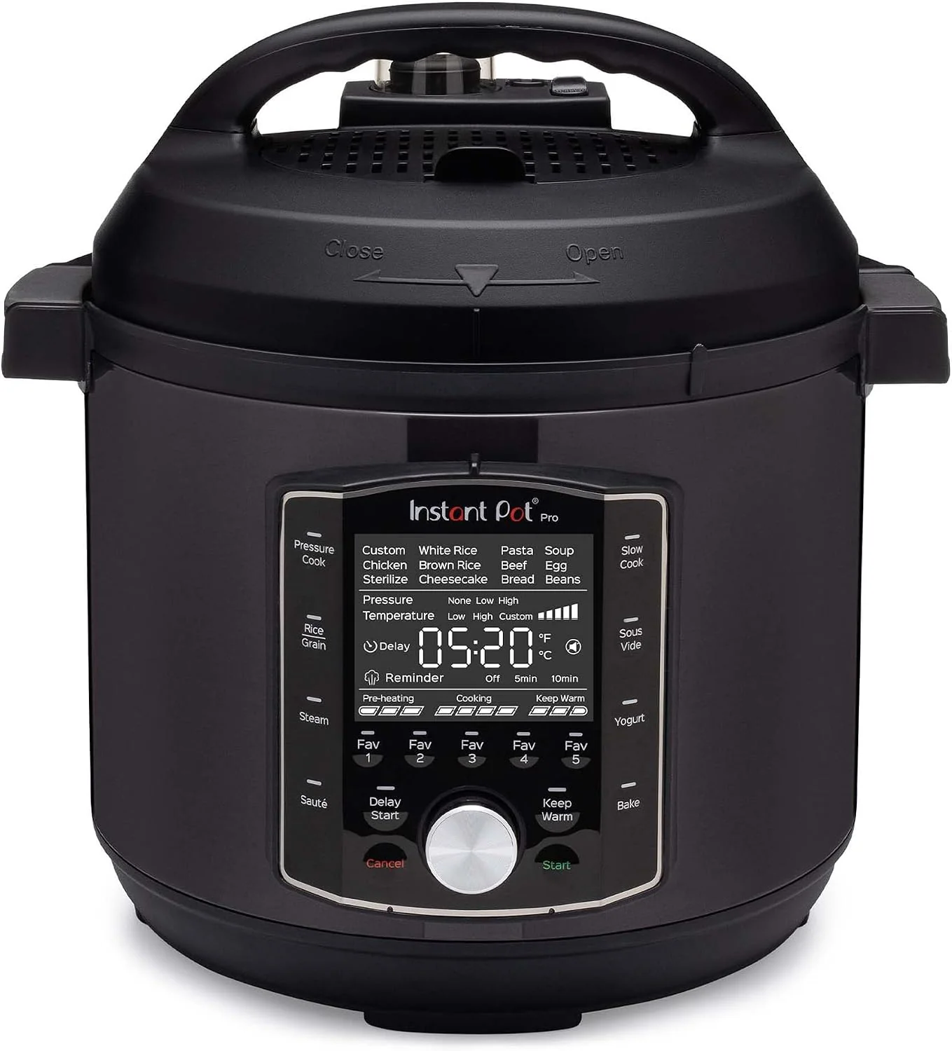 Instant Pot Multikocher, 1200 W, 5,7 L, Silber, Pro 10-in-1-Elektro-, Schnellkochtopf, Schongarer, Reiskocher, Dampfgarer