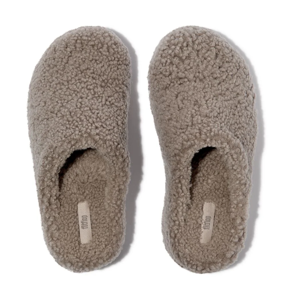 FitFlop SHUV Curly-Shearling Clogs