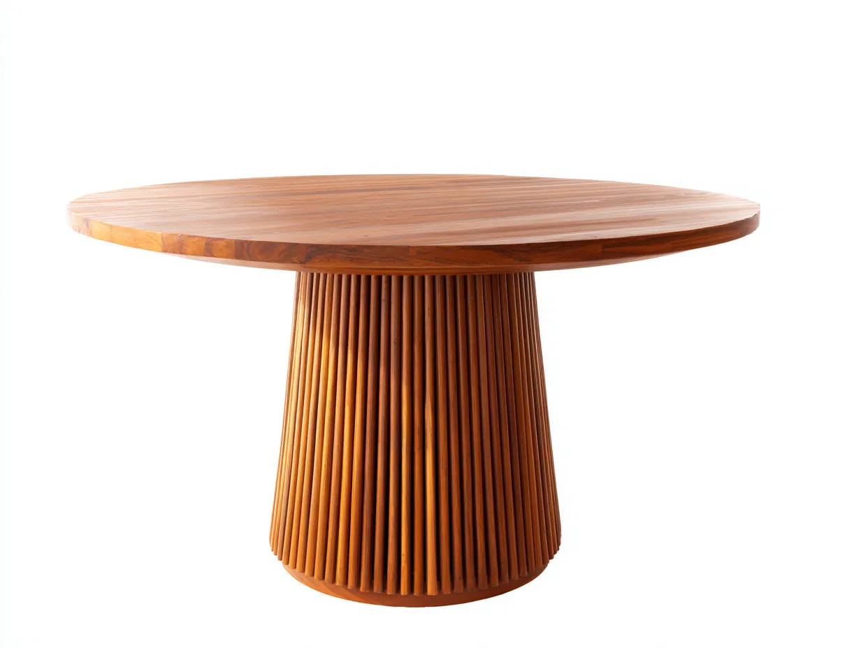 Gartentisch-Holz-130 x 130 x 75 cm-Natur-Modern