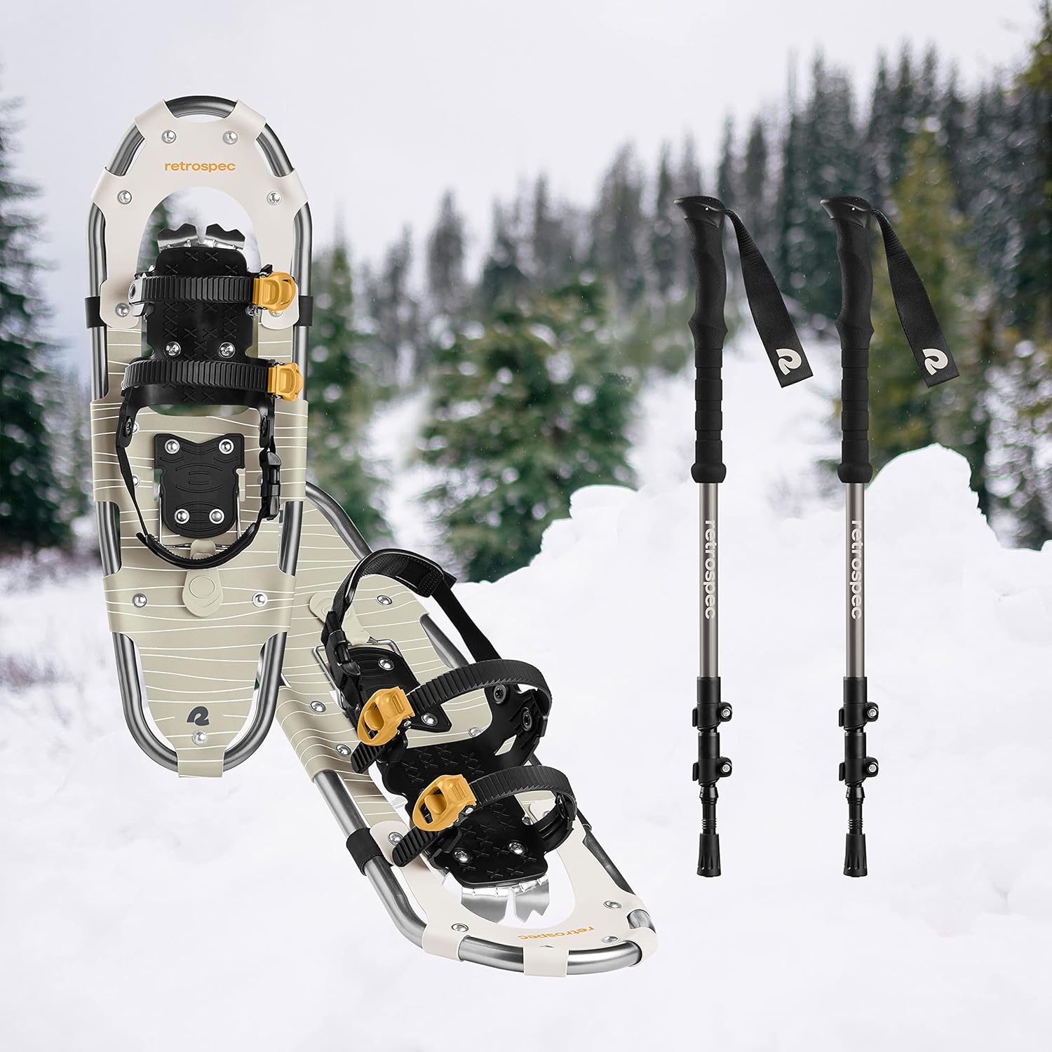 Retrospec Drifter Bundle Snowshoes & Trekking Poles Schneeschuh-und Trekkingstock-Set