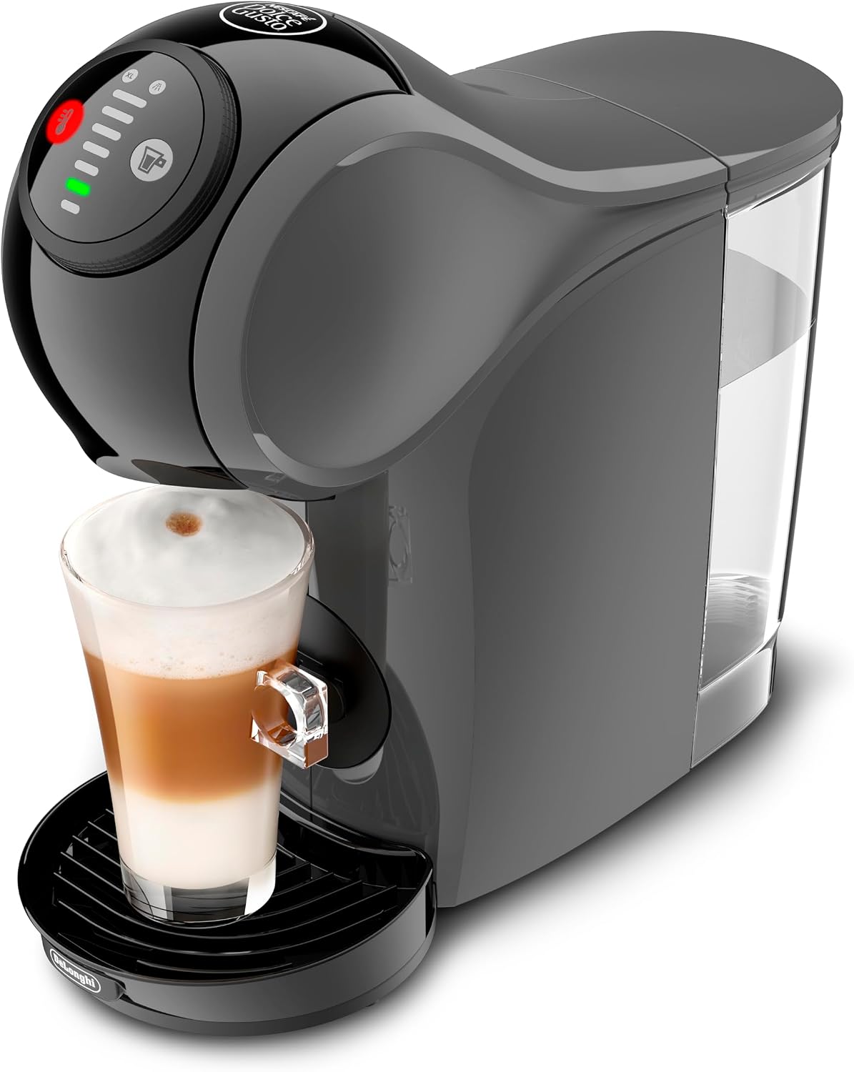 NESCAFÉ DOLCE GUSTO De'longhi Genio S, Macchina per Caffè Espresso e Altre bevande in capsula, Automatica, Antracite + Espresso Decaffeinato Caffé 96 capsule