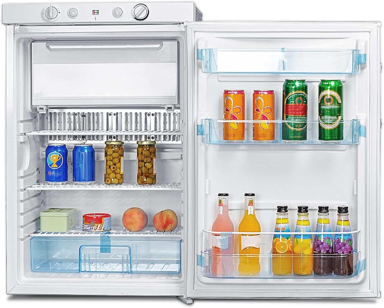 Kühl-/Gefrierkombination Gasbetriebener Campingkühlschrank 100-Liter-Kühl- und Gefrierfunktion