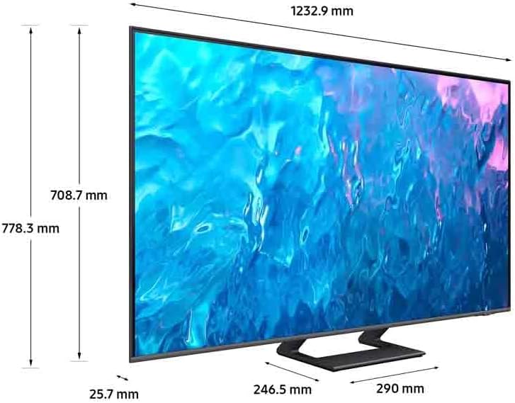 Samsung TV QE55Q70CATXZT QLED 4K, Smart TV 55' Processore Quantum 4K, Dual LED, OTS Lite, AirSlim Design, Integrato con Bixby e Alexa compatibile con Google Assistant, Titan Gray 2023