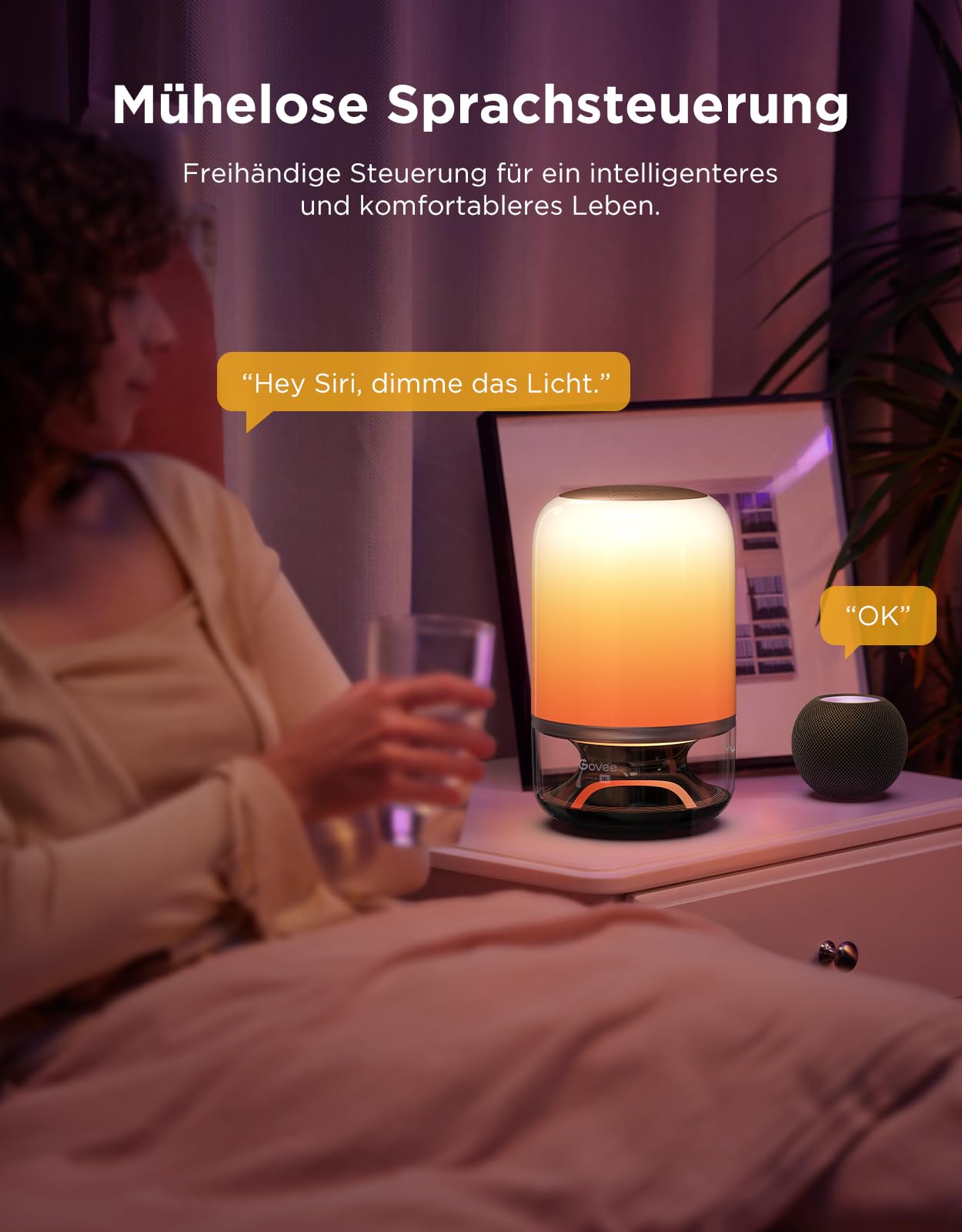 LED Tischlampe mit Lautsprecher RGBIC 600 lm 2700-6500 K 5200 mAh Akku USB-C 16 Musikmodi App-Steuerung