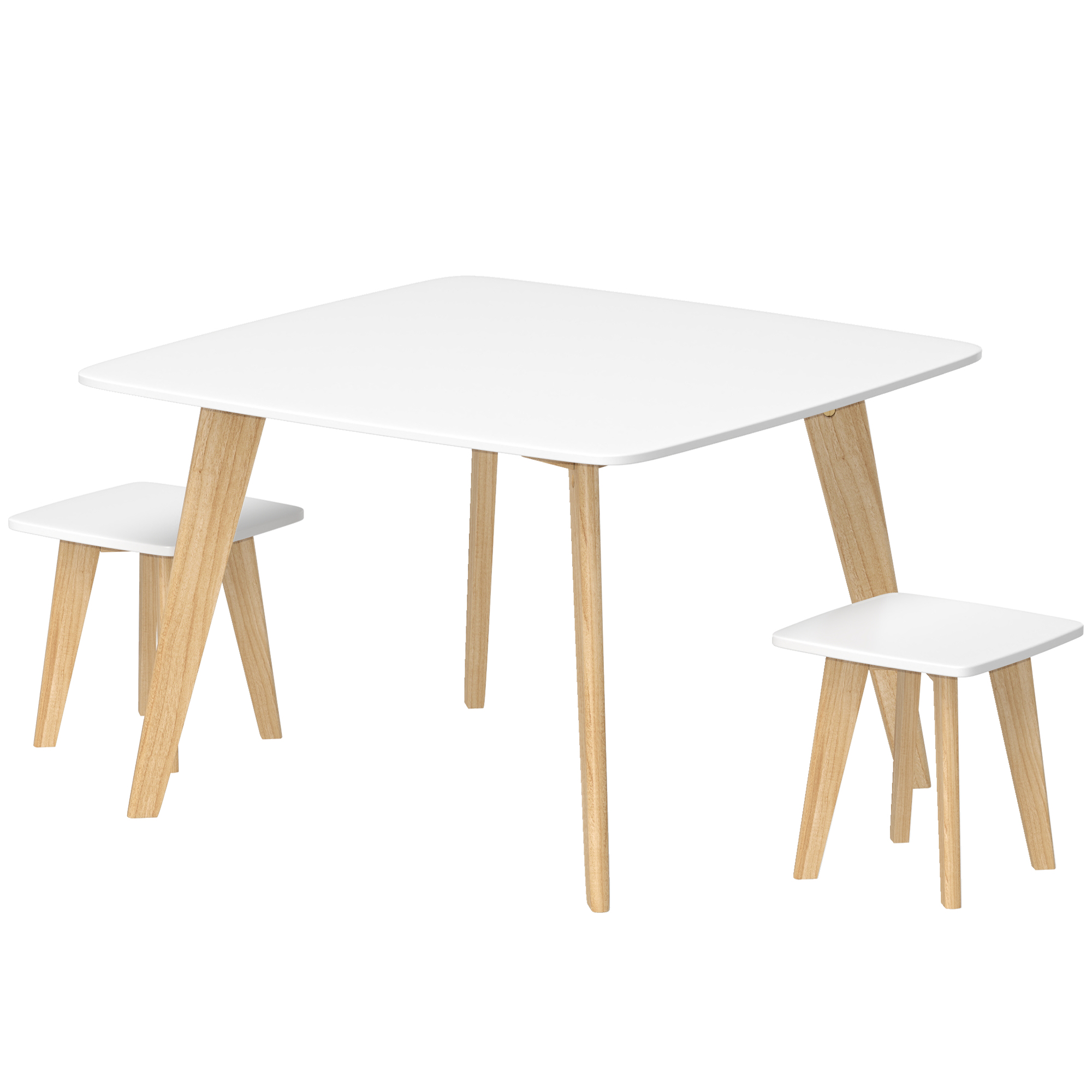 AIYAPLAY Kinder-Tisch und 2 Stühle Set, vielseitige Möbel für Schlafzimmer, Spielzimmer, 3-8 Jahre