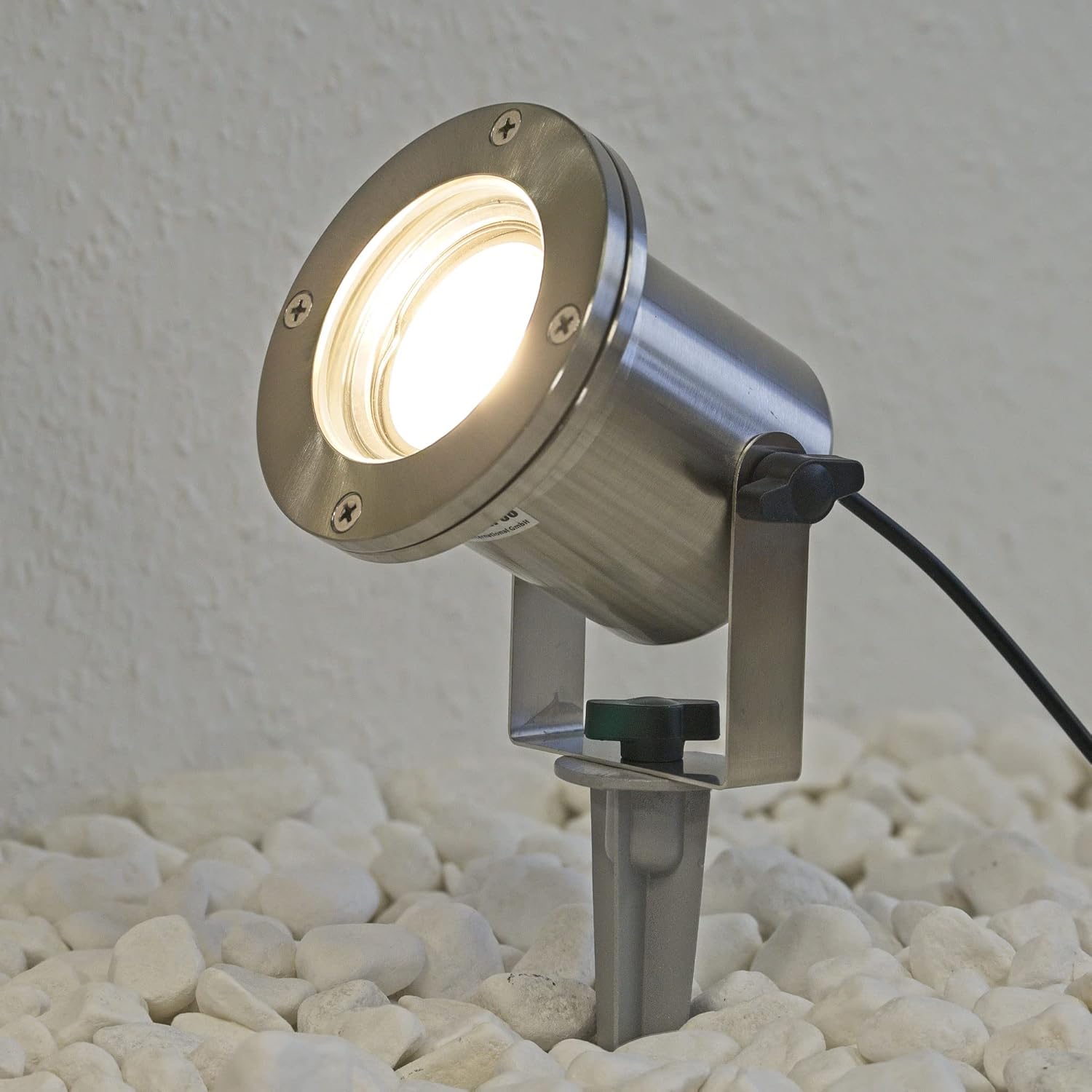 VBLED 3er Set LED-Teichstrahler/Gartenteich Licht 12V, aus Edelstahl IP68 mit RGBW MR16 Leuchtmittel und Trafo