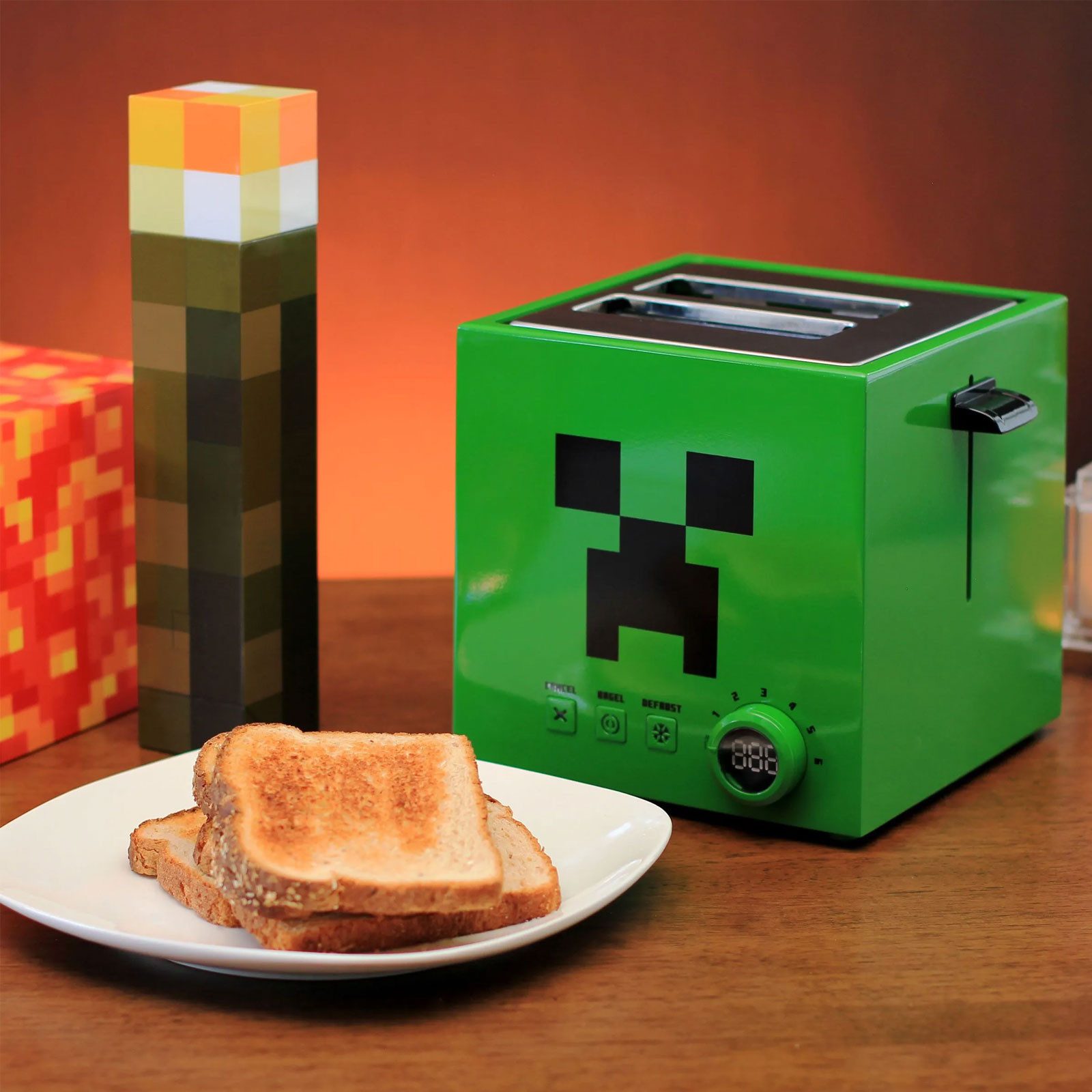 Toaster Ukonic Minecraft Creeper Square Toaster