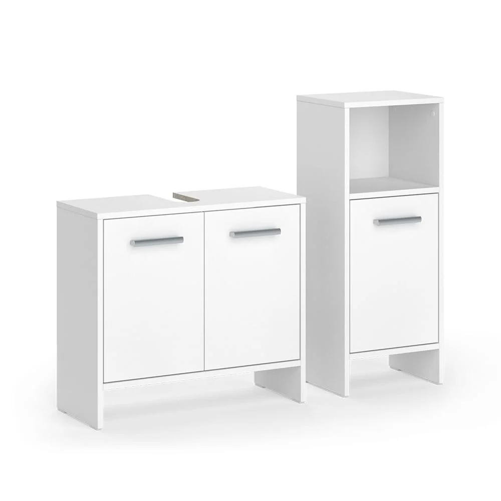 Vicco Badmöbel-Set Karli mit Waschbeckenunterschrank, modernes Badezimmermöbel-Set
