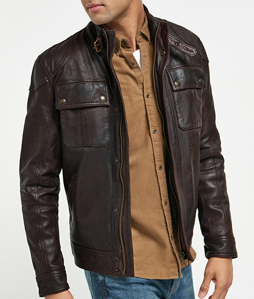 Albert  Brown Leather Jacket