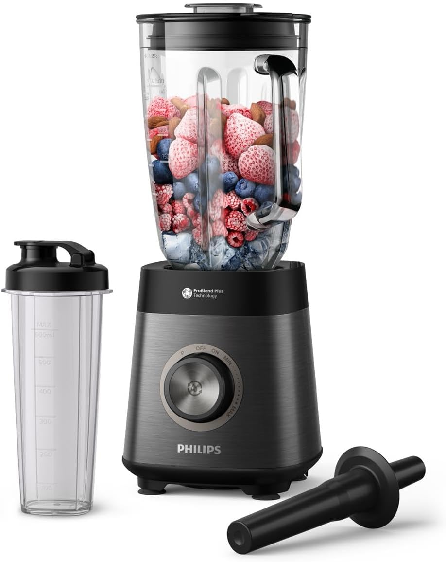 Philips Frullatore elettrico 5000, ProBlend Plus, 2L, 1200W, 1 Acc, Metal