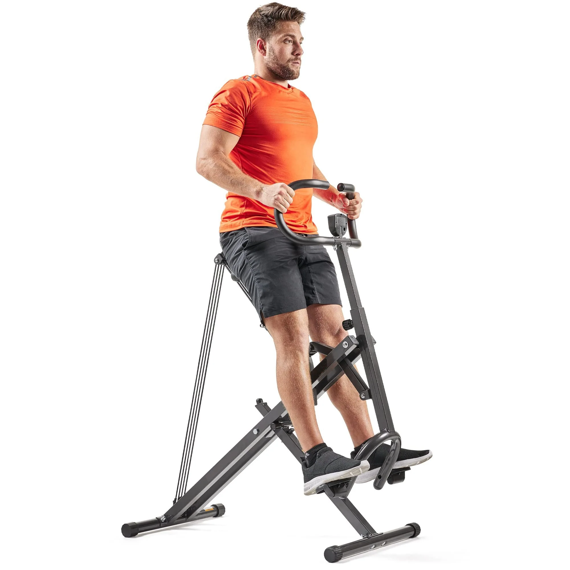 Heavy Duty Assisted Squat Machine with 300 LB Max Weight Capacity, Adjustable Resistance and Thick Padded Seat