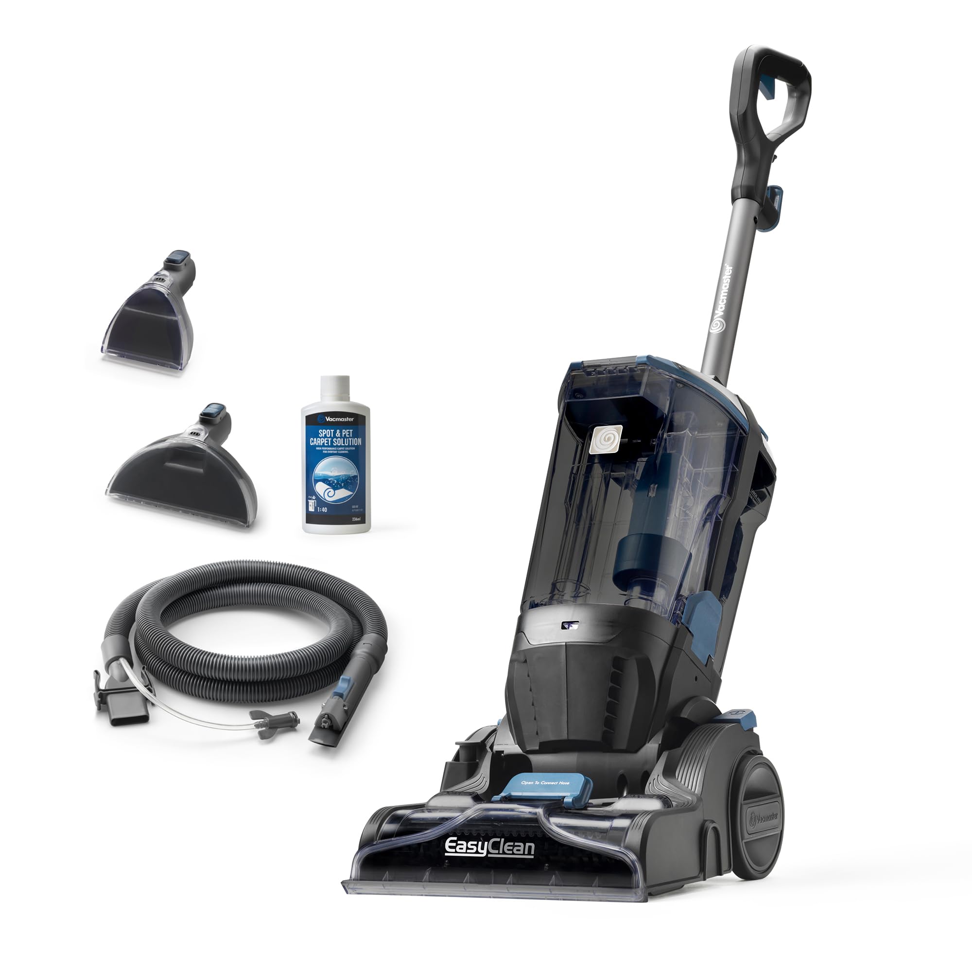Teppichreiniger mit 750-W-Motor und 3,2-L-Tank, für Teppiche, Treppen und Polster