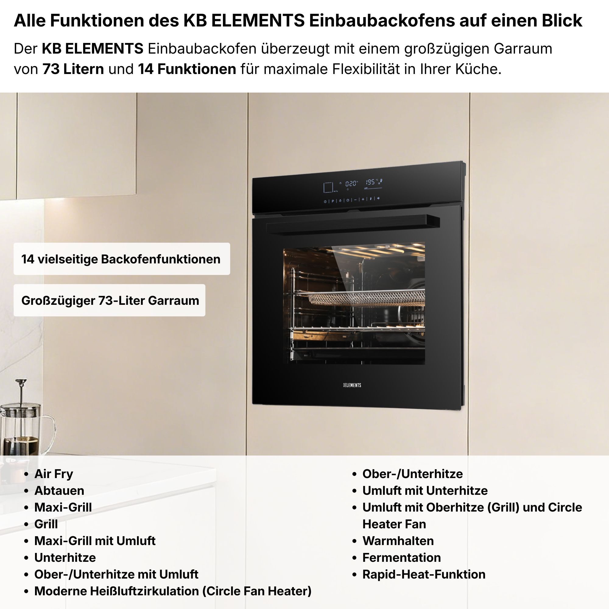 Induktions Herd-Set Kratzfestes Induktion 60 cm mit Einbaubackofen 60 cm