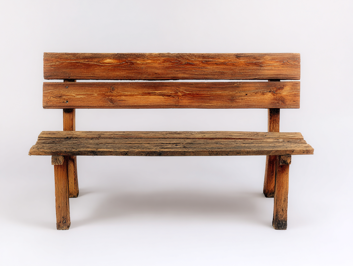 Panche da giardino in legno per esterno 150x48x78 cm - marrone naturale - stile rustico - per esterno
