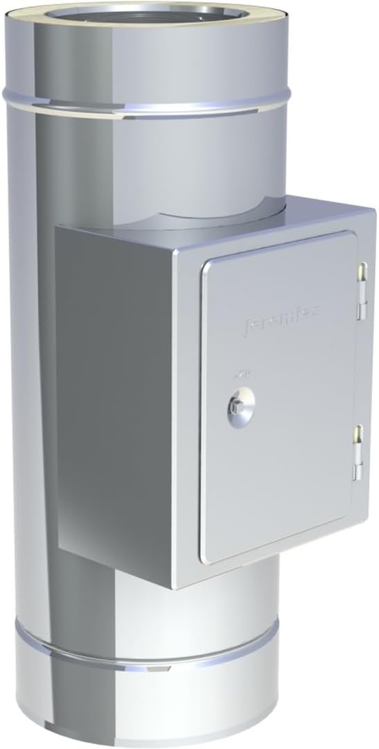 Jeremias DW-FU Revisionselement Ø 200 mm Edelstahl Abgassystem 600°C N1 doppelwandig geeignet für Öl Gas Festbrennstoffe