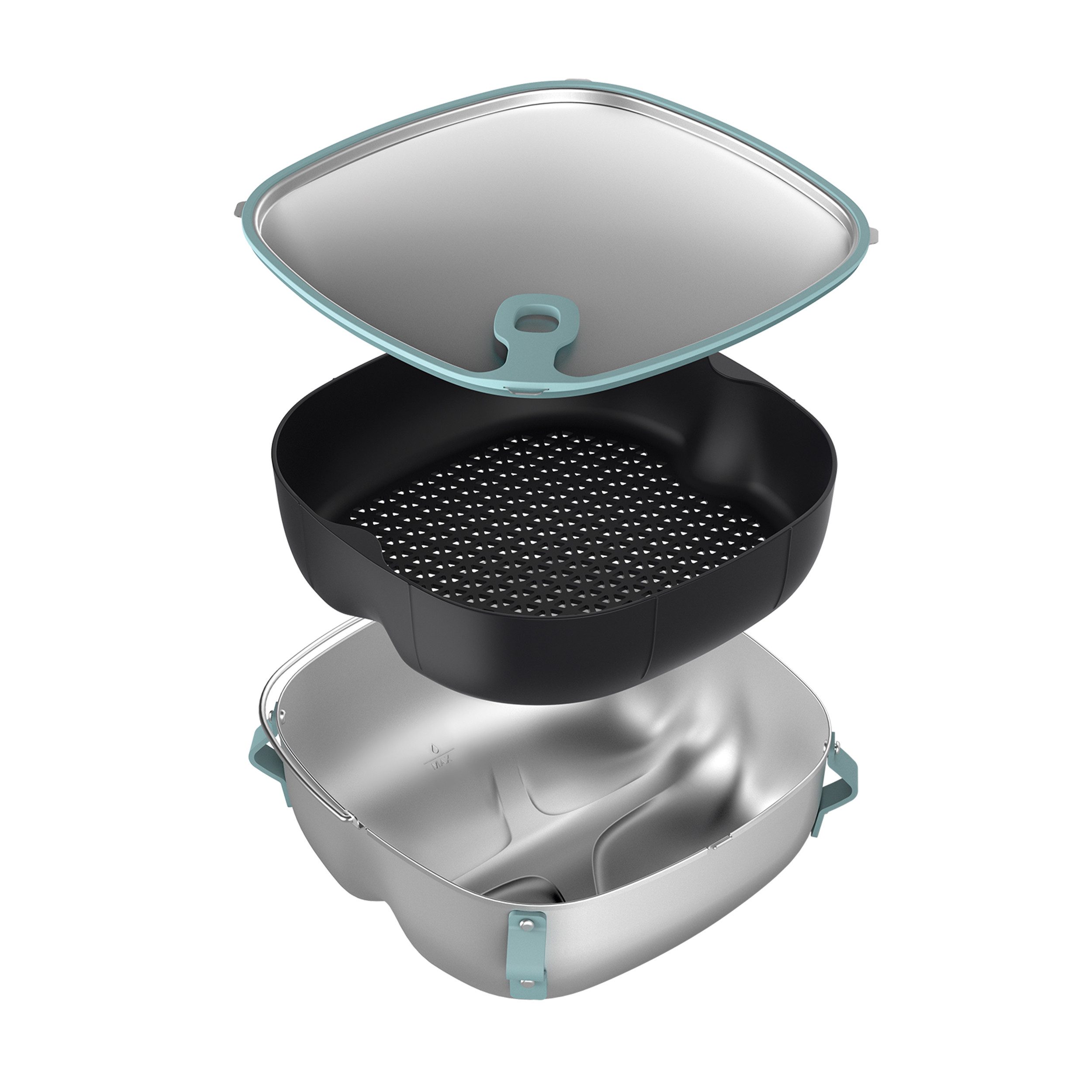 Airfryer-Grillrost HD9960/00, 2-in-1: Wokpfanne und Dampfgareinsatz Airfryer Zubehör