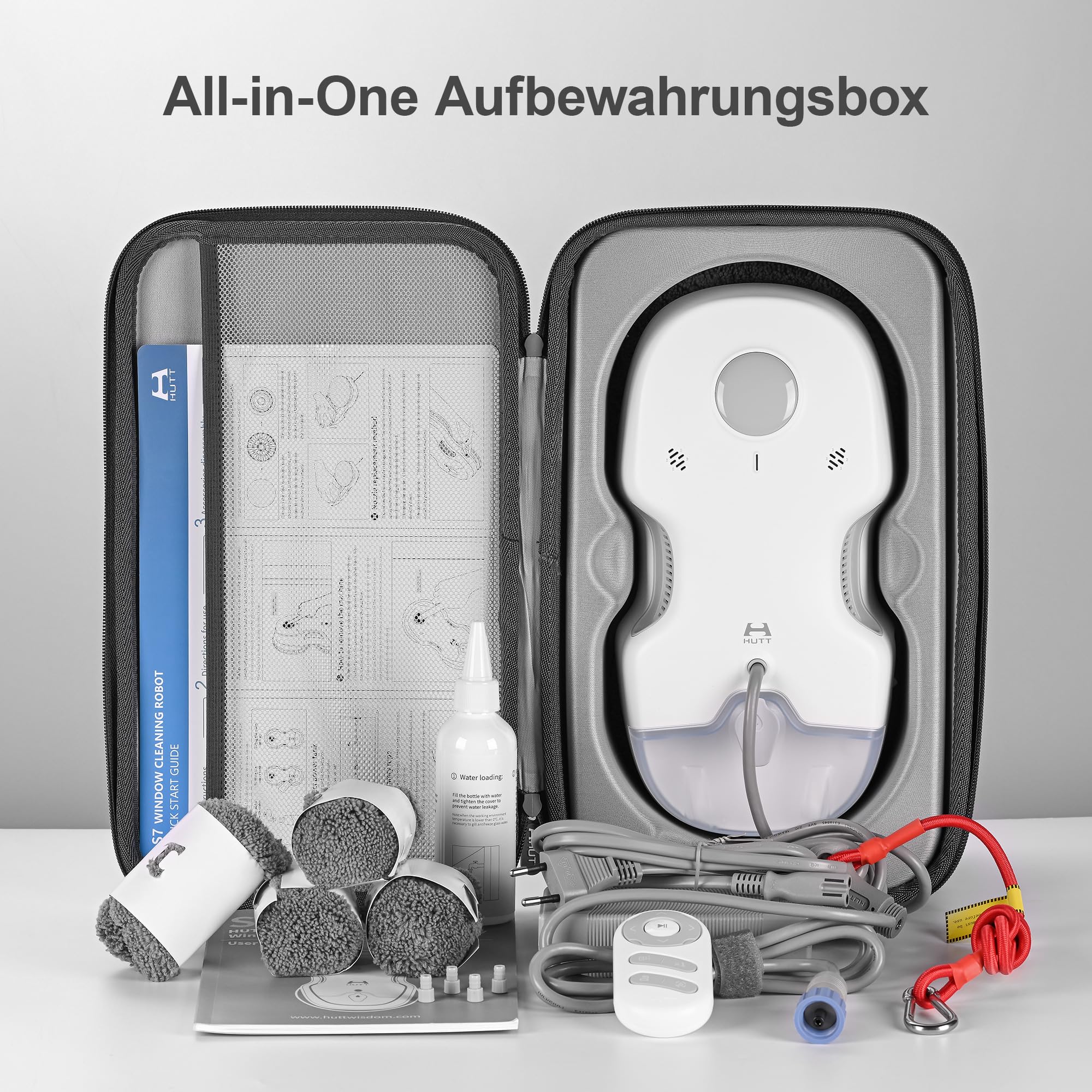 Fensterputzroboter S7 mit aktiver Sprühfunktion und 6500 Pa Saugkraft, inkl. Aufbewahrungsbox und Fernbedienung