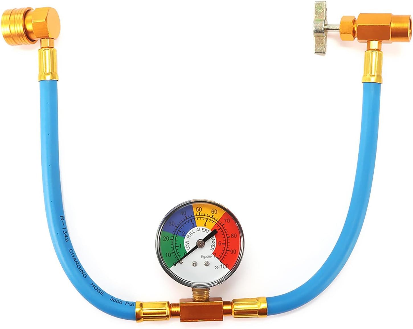 Klimaanlagenschlauch R134A Klimaanlage Kältemittel Aufladeschlauch mit Messgerät 1/2 Zoll