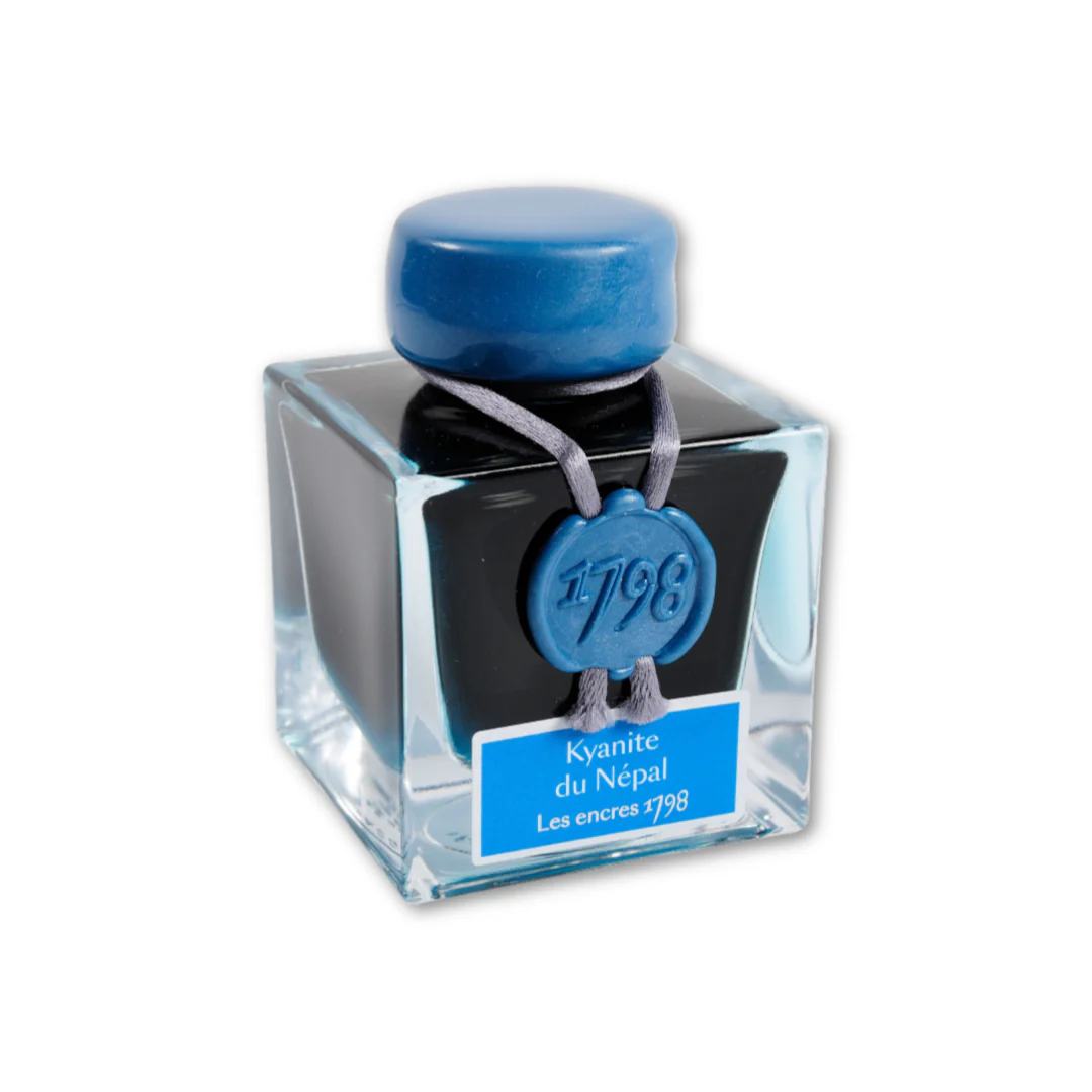 J Herbin 1798 Ink with Silver Shimmer - Kyanite du Nepal (Kyanite of Nepal)