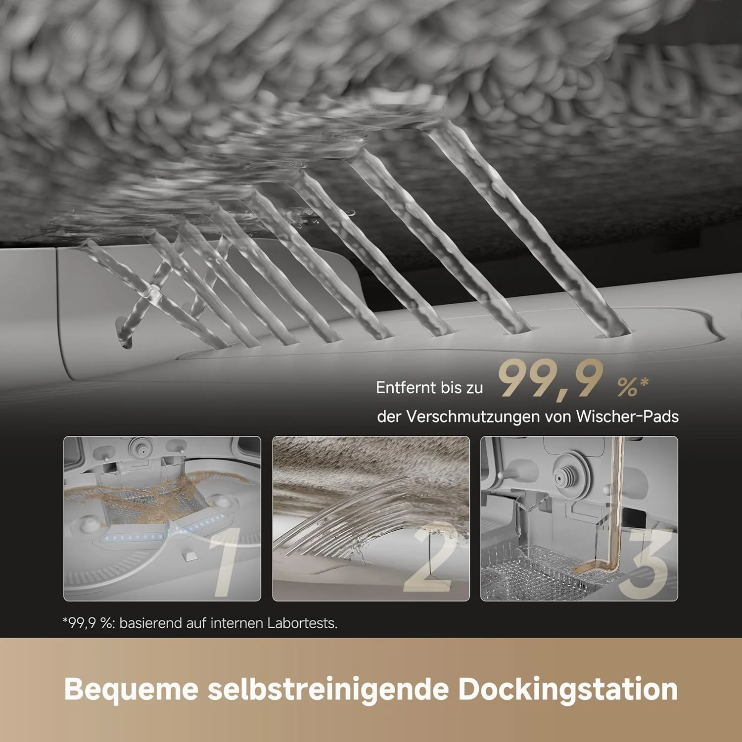 dreame L50 Pro Ultra Saug- und Wischroboter mit automatischer Entleerung und selbstständiger Reinigung des Wischmopps, intelligenter Hindernisvermeidung und 360°-Navigation, 19.500 Pa Saugleistung