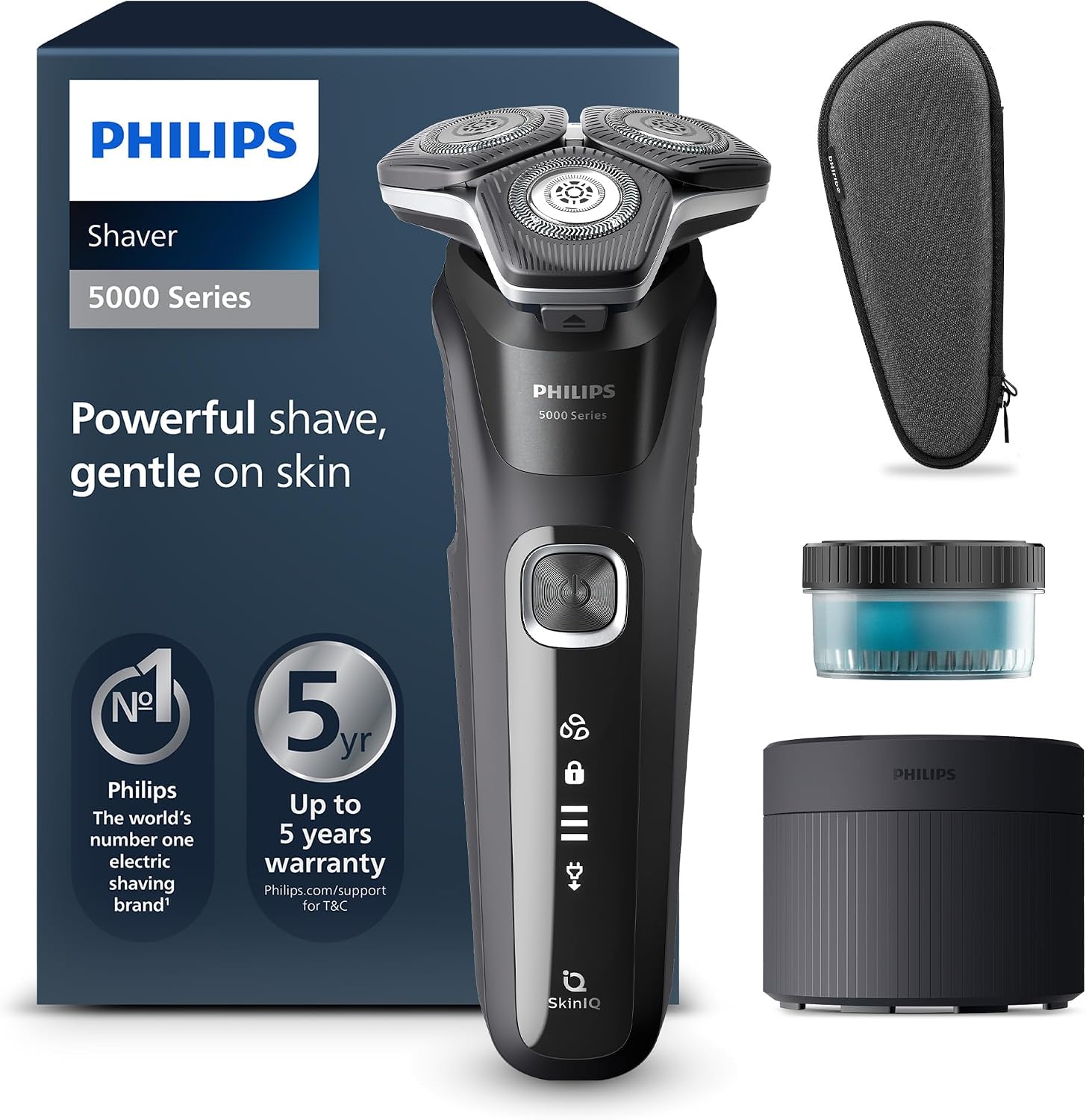 Philips Shaver Serie 5000, Rasoio Elettrico Wet & Dry (modello S5898/50)