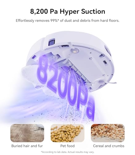 Narwal Freo X Ultra Robot Vacuum and Mop Combo, 8200Pa Robot Mop & Vacuum, Auto Mop Drying/Washing, Self Empty, Zero Tangling, DirtSense™, Maintenance Free Base Station, Self Contained Dust Processing