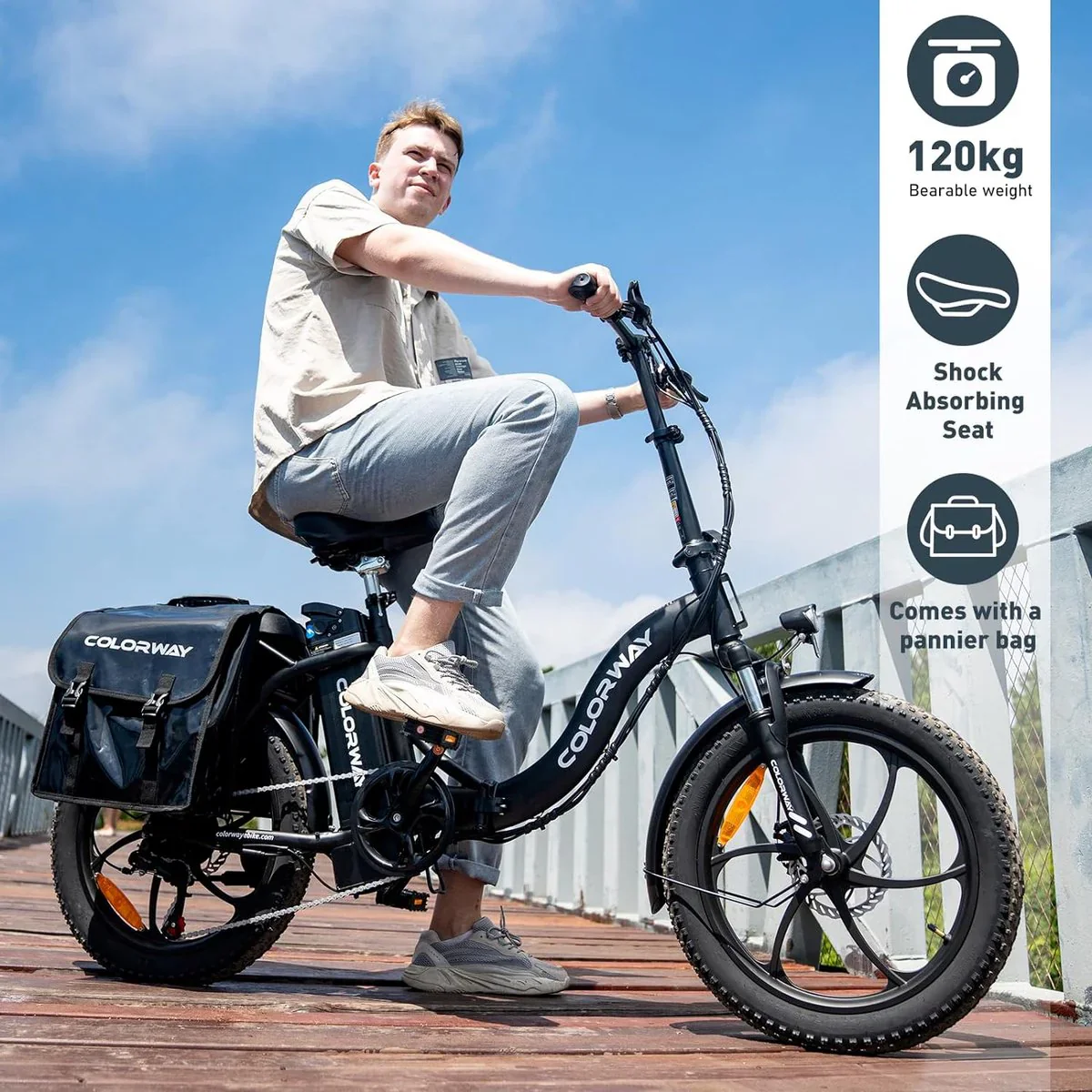 COLORWAY BK6S Opvouwbare E-bike 350W 36V 15Ah 20x3.0 Banden