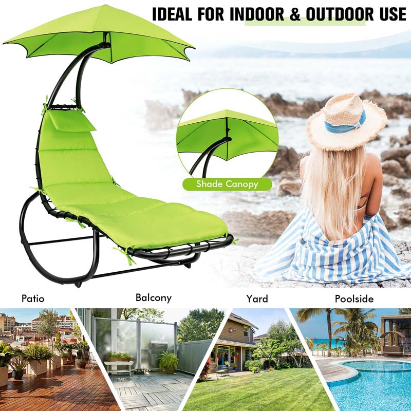 Eletriclife Hammock Swing Lounger Chair with Shade Canopy